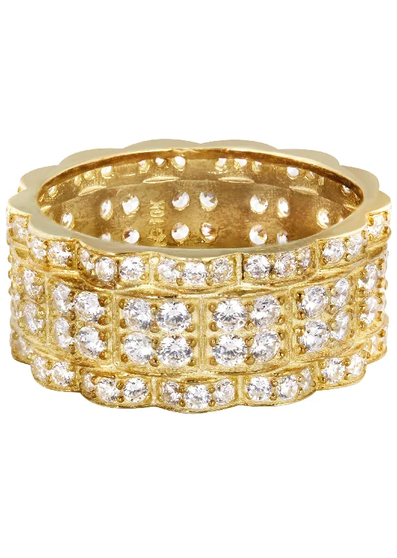 Trendy And Classic Jewelry Now At Reduced Prices 10K Eternity Gold Ring For Men - Mens Pinky Ring | 6.5 Grams Trendy And Classic Jewelry Now At Reduced Prices 10K Eternity Gold Ring For Men - Mens Pinky Ring | 6.5 Grams