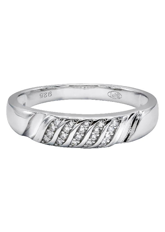 Glamorous Jewelry, Glamorous Deals – Shop Now Mens Silver CZ Wedding Band | Appx 3.4 Grams Glamorous Jewelry, Glamorous Deals – Shop Now Mens Silver CZ Wedding Band | Appx 3.4 Grams
