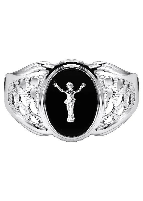 Sparkle On A Budget – Fine Jewelry For Less Mens Silver Onyx Liberty Signet Ring | Appx 4 Grams Sparkle On A Budget – Fine Jewelry For Less Mens Silver Onyx Liberty Signet Ring | Appx 4 Grams