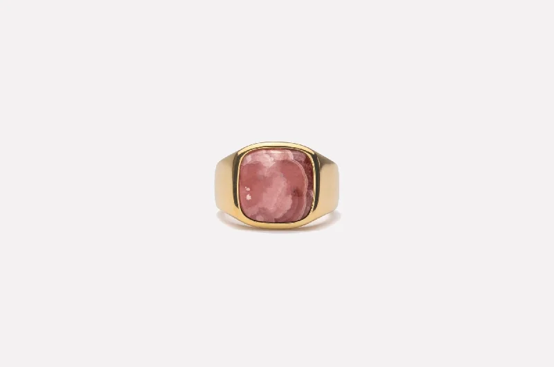 Best Jewelry Sale Prices – Limited-Time Offer IX Cushion Rhodocrosite Signet Gold Plated Ring Best Jewelry Sale Prices – Limited-Time Offer IX Cushion Rhodocrosite Signet Gold Plated Ring