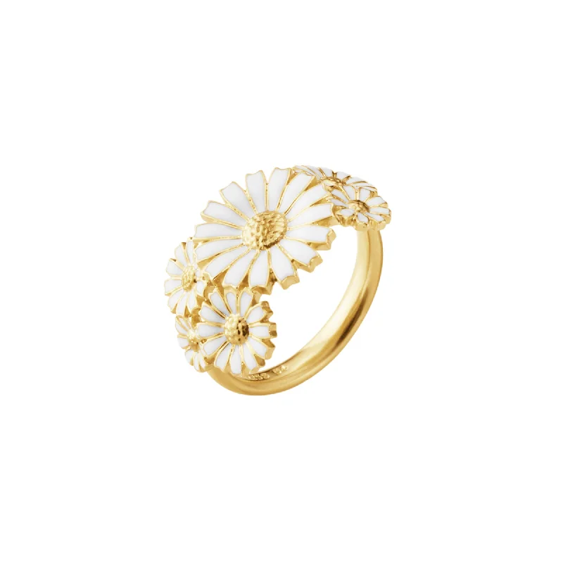 Shine Without Limits – Jewelry Sale Happening Now Daisy Layered Gold Plated Ring w. White Enamel Shine Without Limits – Jewelry Sale Happening Now Daisy Layered Gold Plated Ring w. White Enamel