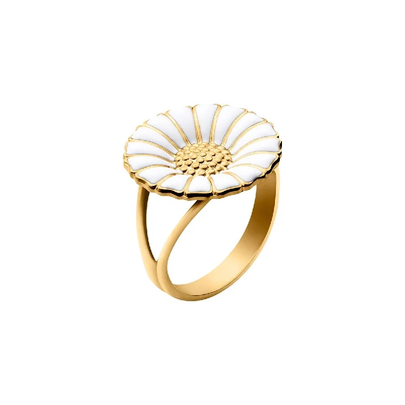 Shop Handcrafted Jewelry At Special Promotional Rates Daisy 18 mm.  Gold Plated Ring