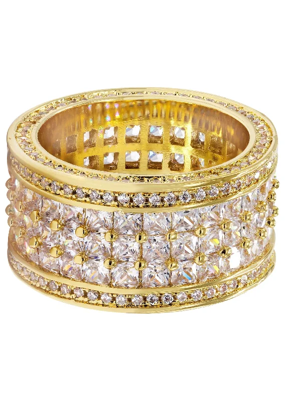 Elevate Your Outfit With Discounted Statement Jewelry Gold Plated Eternity Ring | 15.5 Grams Elevate Your Outfit With Discounted Statement Jewelry Gold Plated Eternity Ring | 15.5 Grams
