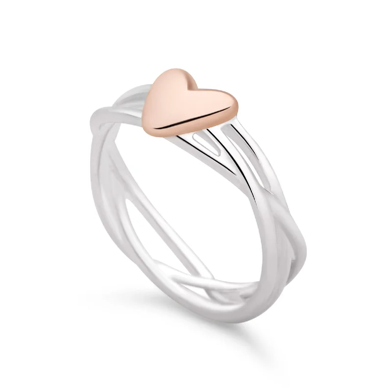 Make Your Outfit Shine With Discounted Jewelry Heart of Rose Gold Ring