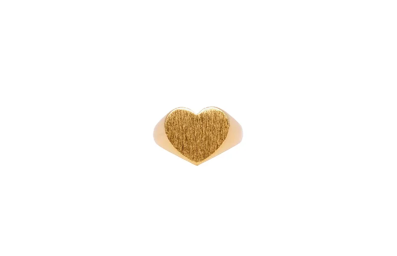 Affordable Glamour – Must-Have Jewelry At Special Rates IX Heart 22K Gold Plated Signet Ring Affordable Glamour – Must-Have Jewelry At Special Rates IX Heart 22K Gold Plated Signet Ring