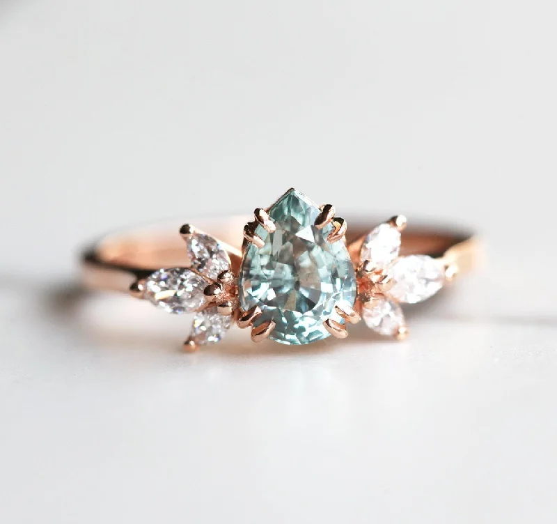 Fashion-Forward Geometric Jewelry For Contemporary Style Leandra Sapphire Diamond Ring Fashion-Forward Geometric Jewelry For Contemporary Style Leandra Sapphire Diamond Ring