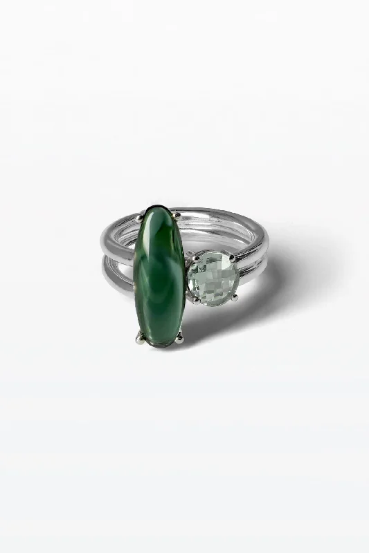 Luxury Handcrafted Jewelry For Elegant Looks Contra 03 Silver Ring w. Tourmaline, Amethyst Luxury Handcrafted Jewelry For Elegant Looks Contra 03 Silver Ring w. Tourmaline, Amethyst