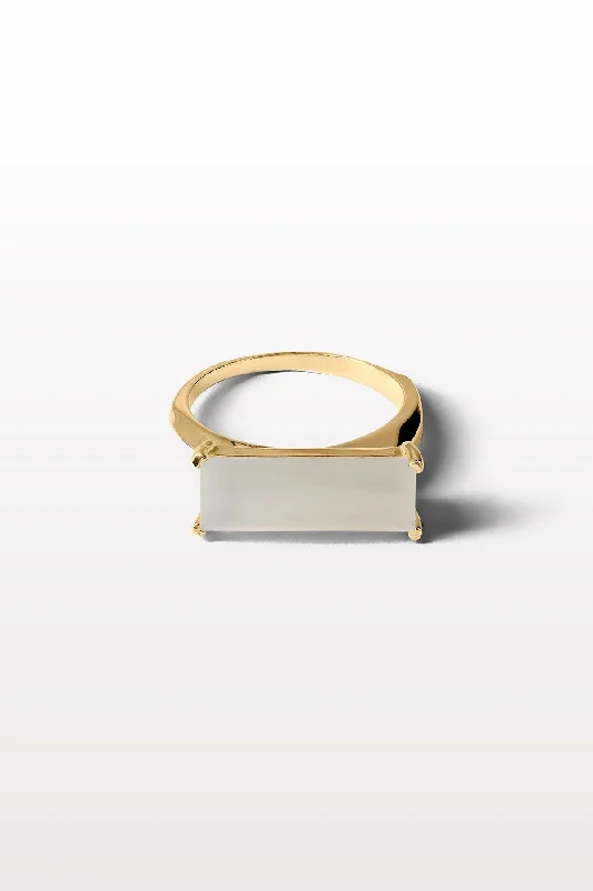 Best-Selling Jewelry Styles Now At Exclusive Discounts Tide 03 18K Gold Plated Ring w. Moonstone
