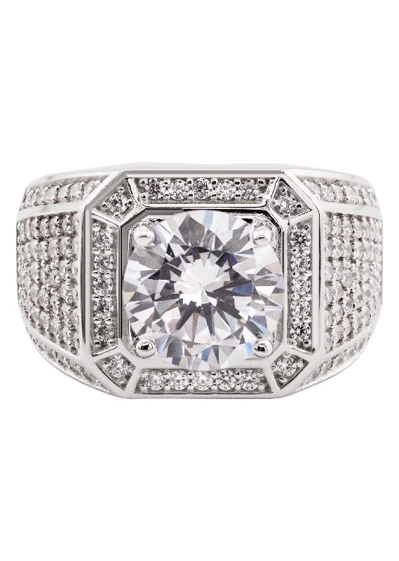 Big Discounts On Elegant Jewelry Collections Mens Silver CZ Pinky Ring | Appx 10 Grams Big Discounts On Elegant Jewelry Collections Mens Silver CZ Pinky Ring | Appx 10 Grams