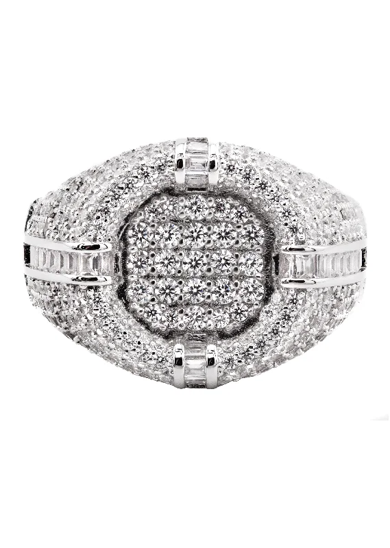 Shop Dazzling Jewelry At The Best Prices Mens Silver CZ Signet Ring | Appx 8.3 Grams Shop Dazzling Jewelry At The Best Prices Mens Silver CZ Signet Ring | Appx 8.3 Grams