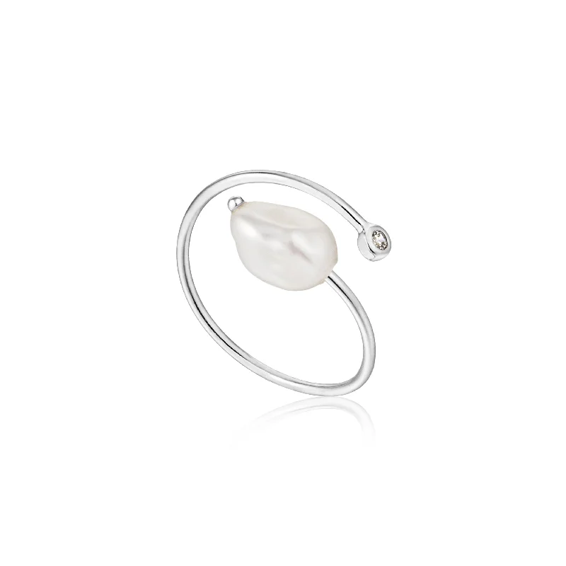 Grab Stylish Jewelry Before The Sale Ends PEARL TWIST ADJUSTABLE RING
