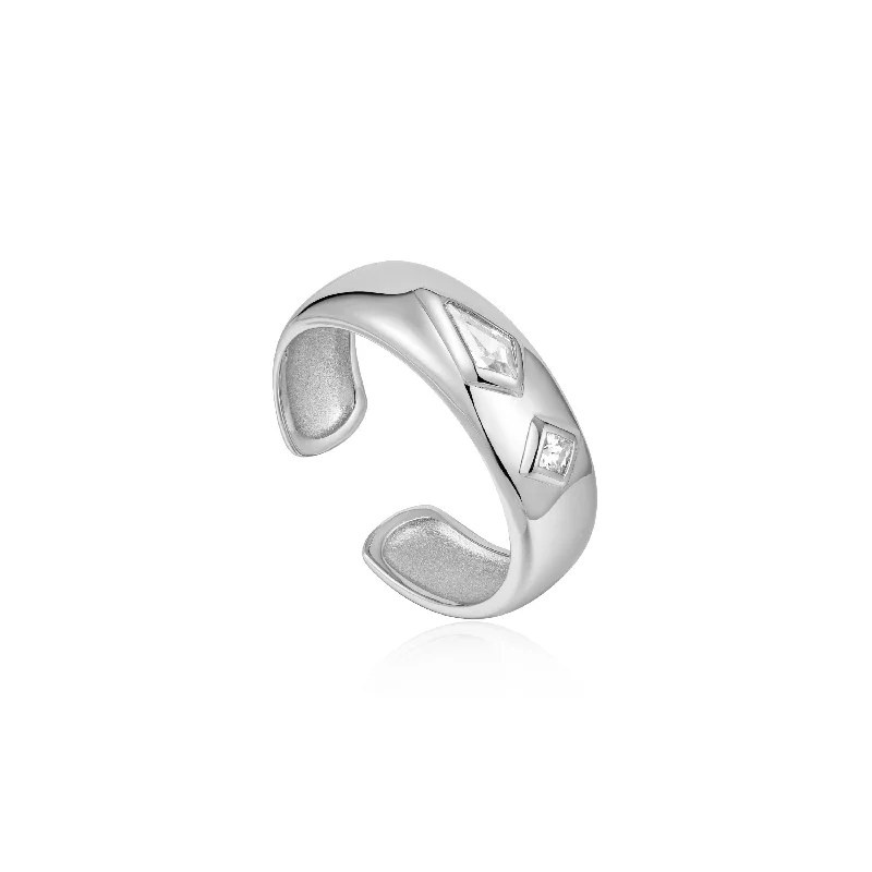 Elegant Jewelry Pieces At Unbelievable Prices SPARKLE EMBLEM THICK BAND RING
