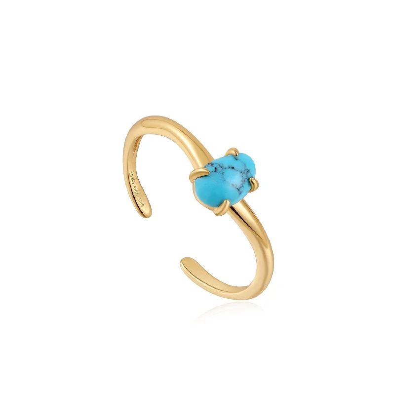 Elegant Jewelry, Exclusive Prices – Shop Now Turquoise Wave Adjustable Ring