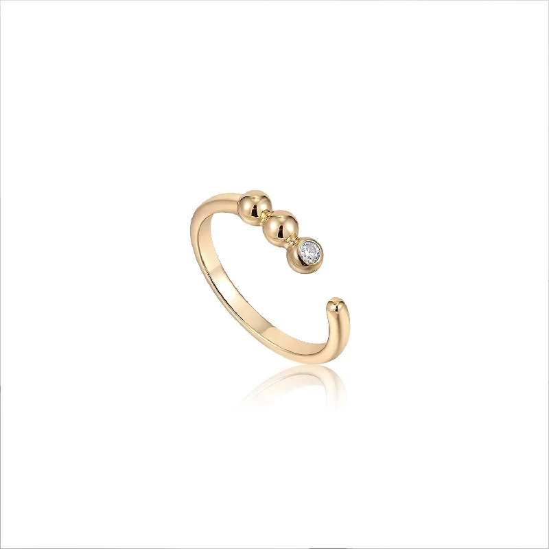 Flash Sale On Stunning Jewelry – Don't Miss Out Gold Orb Sparkle Adjustable Ring