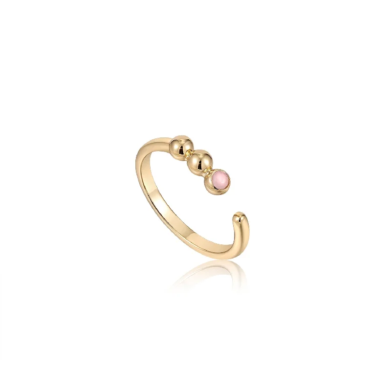 Huge Savings On Timeless Jewelry Collections Gold Orb Rose Quartz Adjustable Ring