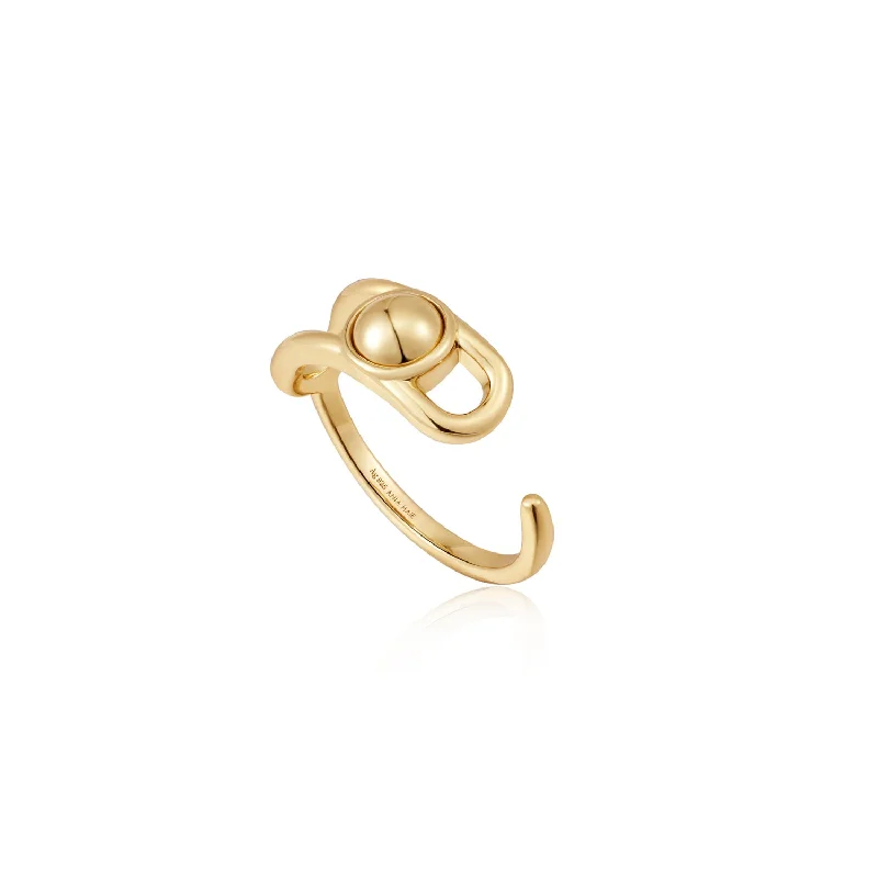Luxury Jewelry At Unbeatable Discounts Gold Orb Claw Adjustable Ring
