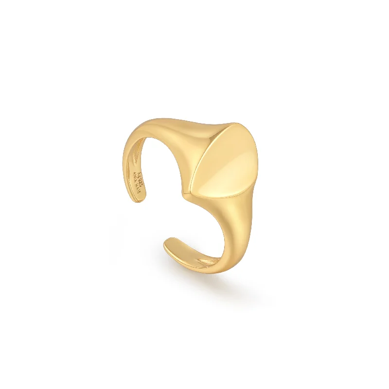 Affordable Luxury Jewelry For Every Occasion Gold Arrow Adjustable Signet Ring