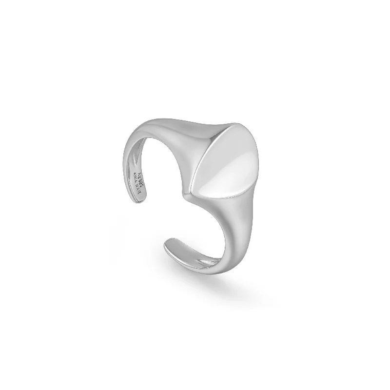 Discounted Jewelry For A Glamorous Look Silver Arrow Adjustable Signet Ring