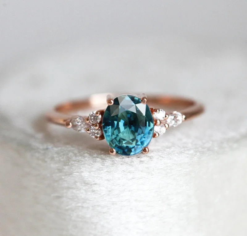 Eco-Friendly Sustainable Jewelry For Conscious Buyers Evelyn Oval Sapphire Diamond Ring Eco-Friendly Sustainable Jewelry For Conscious Buyers Evelyn Oval Sapphire Diamond Ring