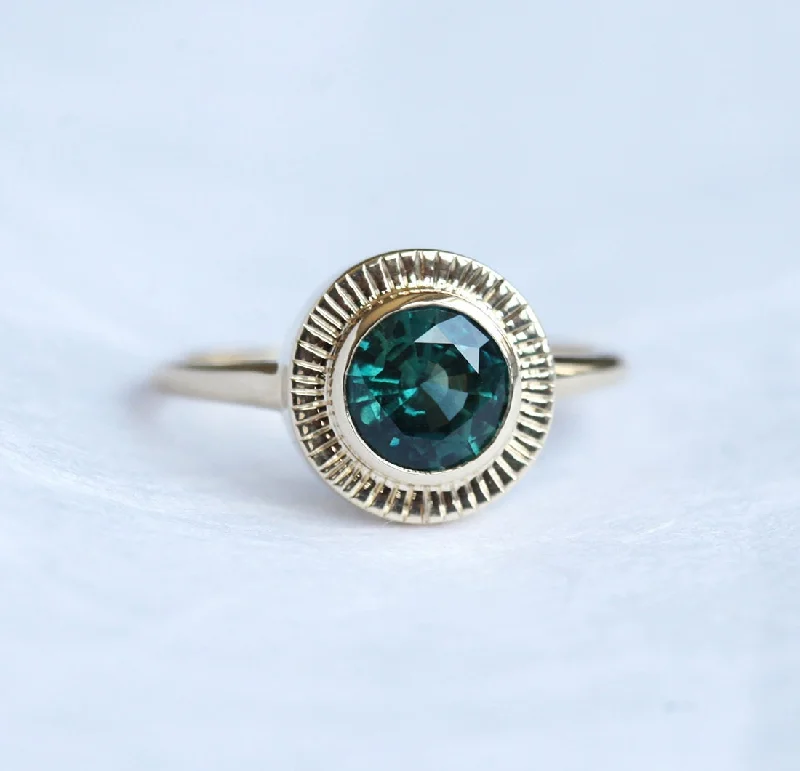 Stunning Jewelry At Even More Stunning Prices Euphrasia Teal Sapphire Sun Rays Ring