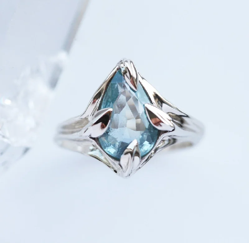 Limited Stock On Premium Jewelry At Low Prices Deidre Aqua-Blue Sapphire Ring