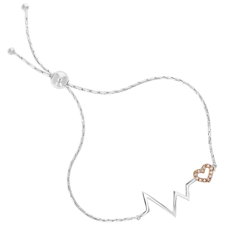 Unmissable Discounts On Timeless Jewelry Pieces 1/10 cttw Diamond Bolo Bracelet Rose Gold Plated Over Silver Heartbeat Unmissable Discounts On Timeless Jewelry Pieces 1/10 cttw Diamond Bolo Bracelet Rose Gold Plated Over Silver Heartbeat