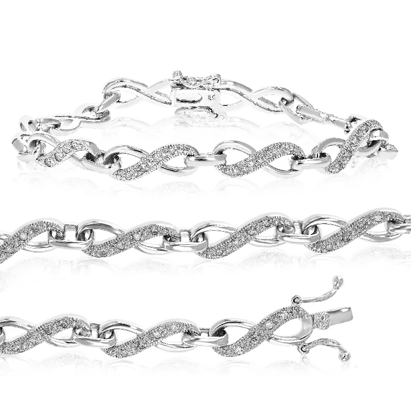 Special Deals On Handcrafted And Designer Jewelry 1/2 cttw Diamond Tennis Bracelet .925 Sterling Silver With Rhodium Infinity Special Deals On Handcrafted And Designer Jewelry 1/2 cttw Diamond Tennis Bracelet .925 Sterling Silver With Rhodium Infinity