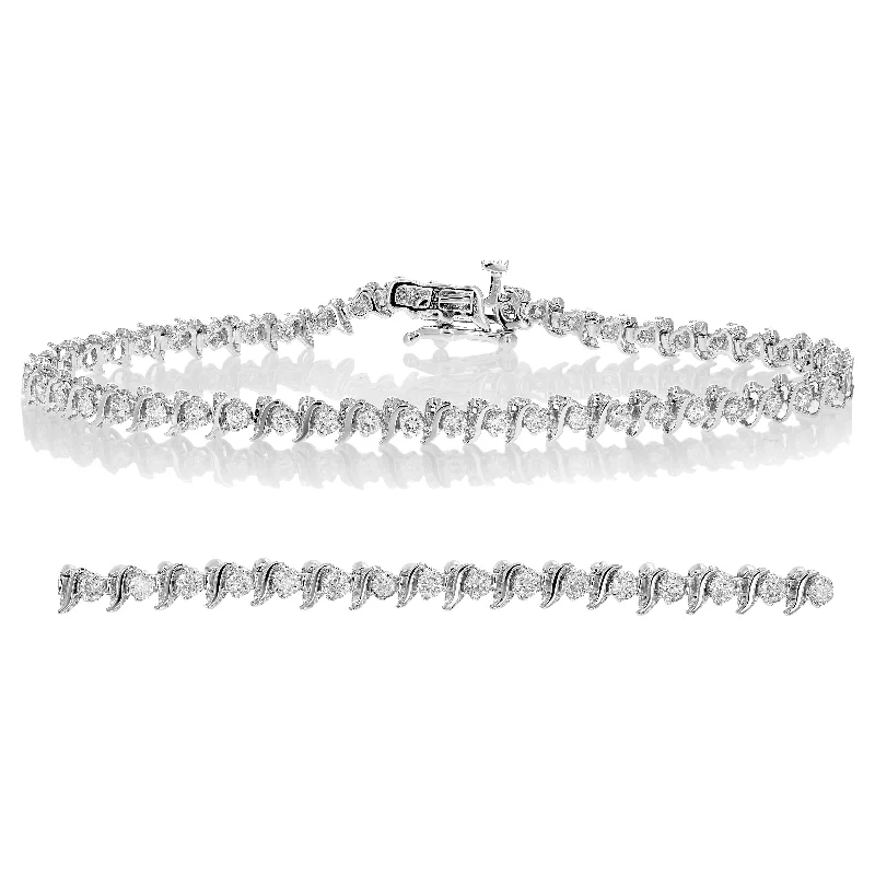 Buy More, Save More On Stunning Jewelry Pieces 1.50 cttw SI2-I1 IGI Certified Diamond Bracelet 14K White Gold S-Link 7 Inch Buy More, Save More On Stunning Jewelry Pieces 1.50 cttw SI2-I1 IGI Certified Diamond Bracelet 14K White Gold S-Link 7 Inch