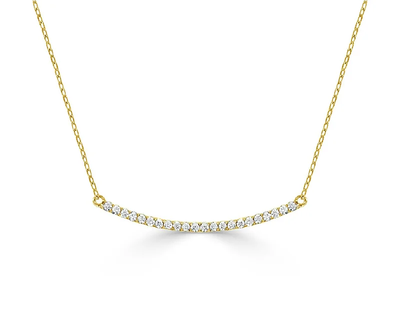 Unmissable Deals On Handmade Jewelry Collections 14k Gold & Diamond Bar Necklace