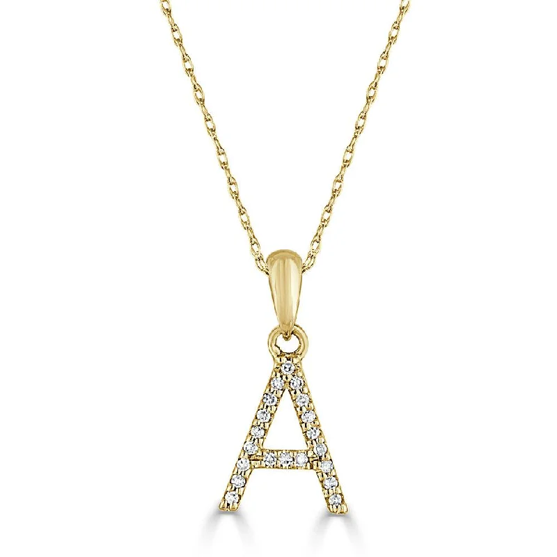 Dainty Floral Jewelry For Feminine Elegance 14k Gold & Diamond Initial Necklace