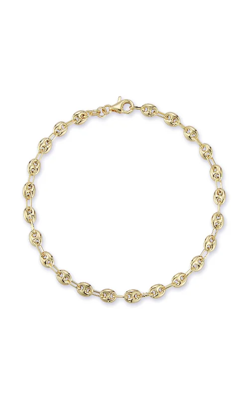 Handcrafted Beauty At Affordable Prices 14K Italian Gold Marine Link Bracelet