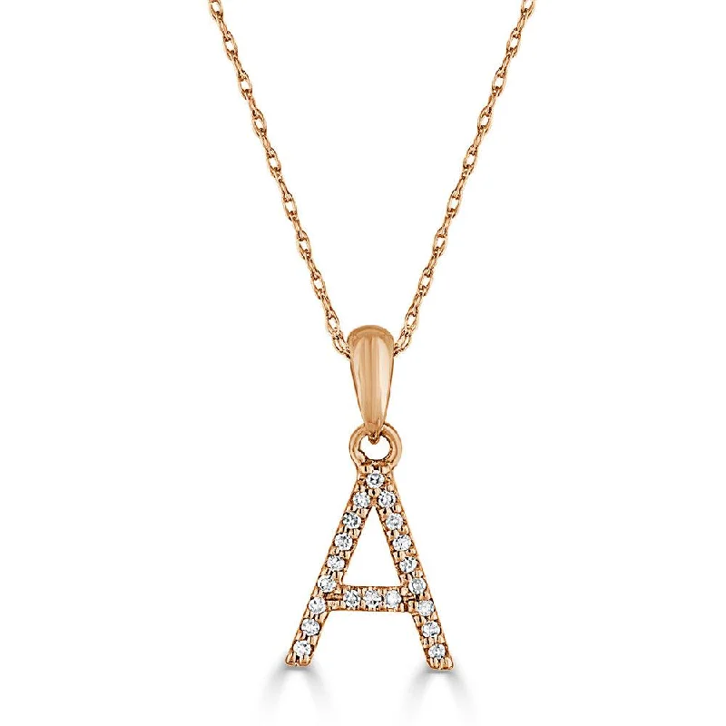 Shine Bright With Our Special Jewelry Promotions 14k Rose Gold & Diamond Initial Necklace Shine Bright With Our Special Jewelry Promotions 14k Rose Gold & Diamond Initial Necklace
