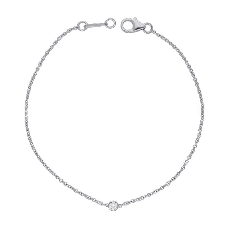 Discounted Jewelry For A Glamorous Look 14K White Gold 0.20cts. Diamond Bracelet