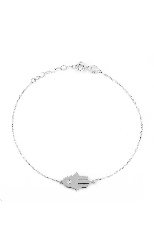 Unique Jewelry For Less – Shop The Sale Now 14K White Gold & Diamond Hamsa Bracelet