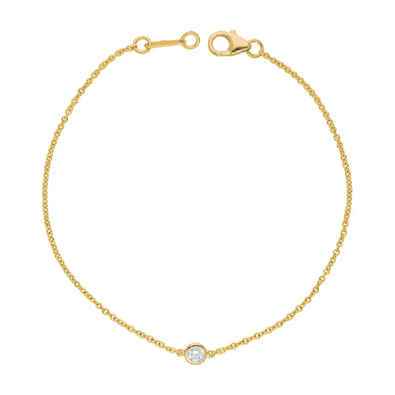 Shop Stylish Jewelry Now And Save Big 14K Yellow Gold 0.25cts. Diamond Bezel Bracelet Shop Stylish Jewelry Now And Save Big 14K Yellow Gold 0.25cts. Diamond Bezel Bracelet