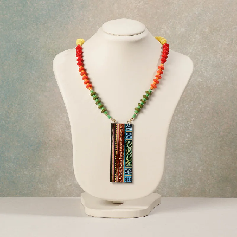 Huge Markdowns On Premium Jewelry Styles Miniature Handpainted Wooden Necklace With Beads Huge Markdowns On Premium Jewelry Styles Miniature Handpainted Wooden Necklace With Beads