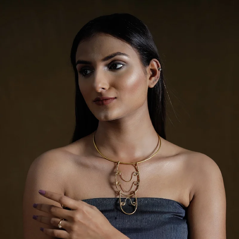 Modern Jewelry At Exclusive Discounts – Shop Today Brass Metal Handcrafted Dokra Choker Necklace by Asalkaar Modern Jewelry At Exclusive Discounts – Shop Today Brass Metal Handcrafted Dokra Choker Necklace by Asalkaar