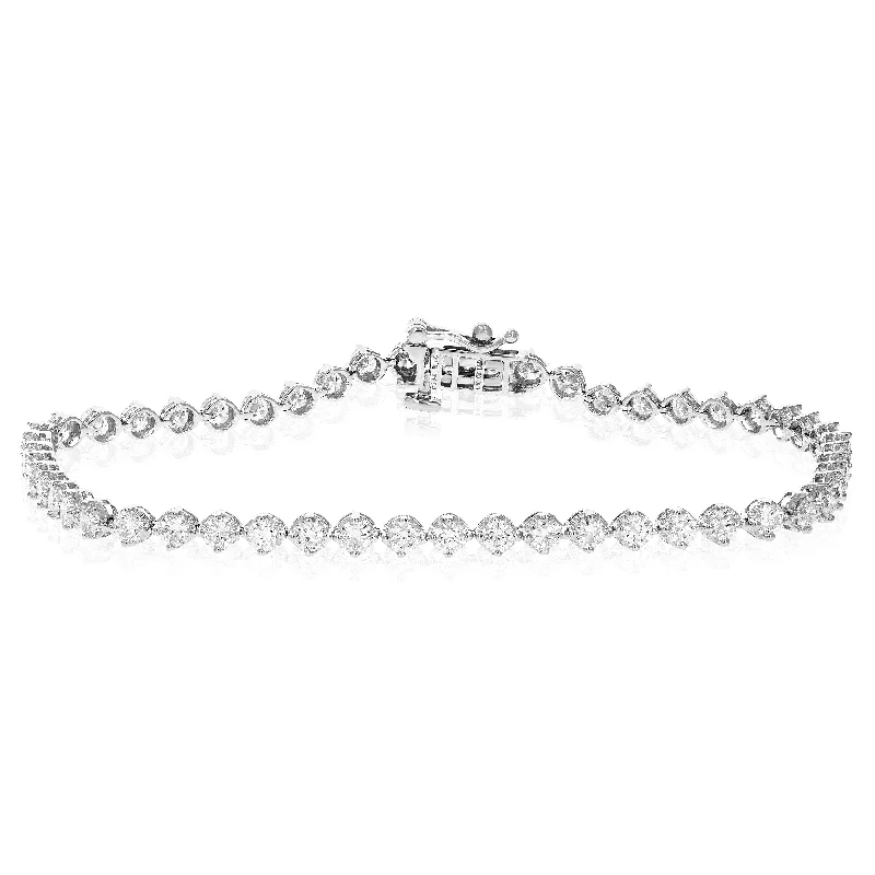 Once-A-Year Jewelry Sale – Grab Your Favorites Now 3 cttw 53 Stones Round Cut Diamond Bracelet 14K White Gold Prong Set 7 Inch Once-A-Year Jewelry Sale – Grab Your Favorites Now 3 cttw 53 Stones Round Cut Diamond Bracelet 14K White Gold Prong Set 7 Inch