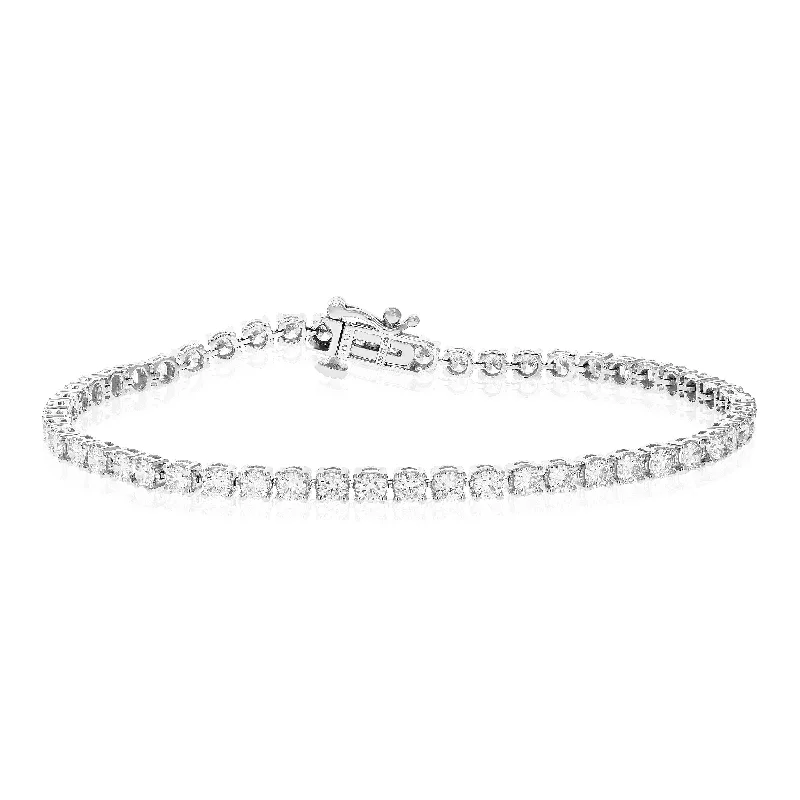 Shine Without Limits – Jewelry Sale Happening Now 3 cttw 53 Stones Round Diamond Bracelet 14K White Gold Prong Set 7 Inch Shine Without Limits – Jewelry Sale Happening Now 3 cttw 53 Stones Round Diamond Bracelet 14K White Gold Prong Set 7 Inch