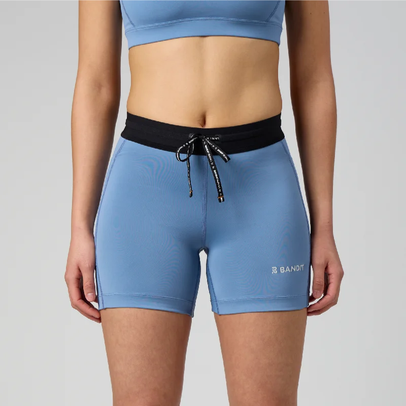 Soft, Stretchy, And Super Affordable Yoga Wear Stamina™ 5" Women's Compression Shorts - Skyline