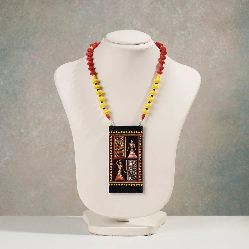 Affordable Luxury Jewelry For Every Occasion Miniature Handpainted Wooden Necklace With Beads Affordable Luxury Jewelry For Every Occasion Miniature Handpainted Wooden Necklace With Beads