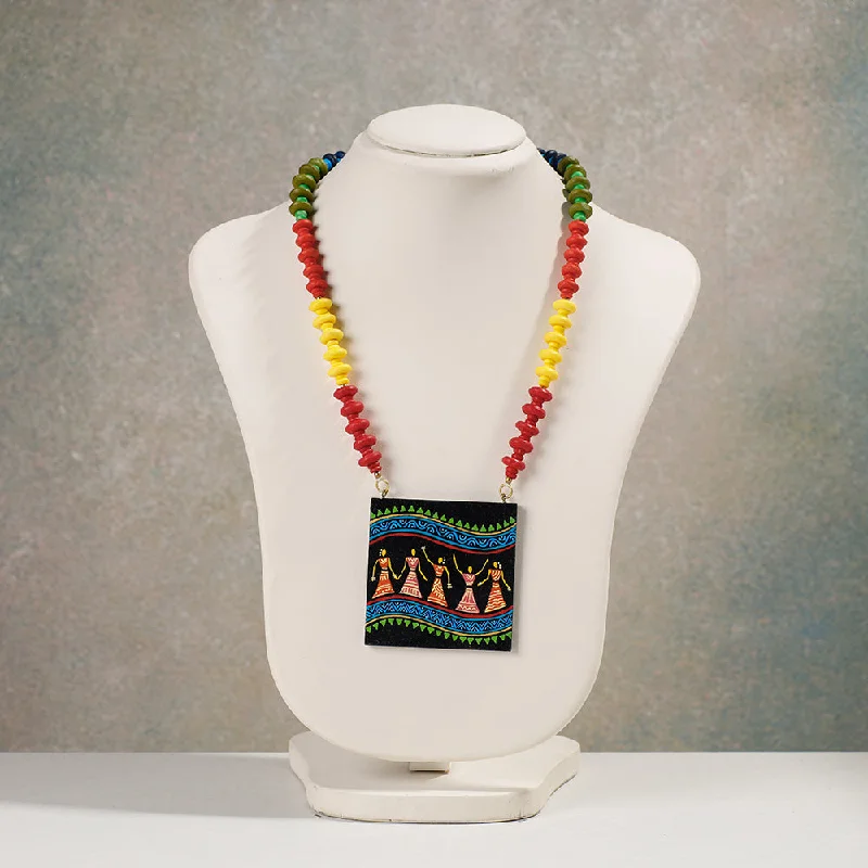Luxury Jewelry At Unbeatable Discounts Miniature Handpainted Wooden Necklace With Beads Luxury Jewelry At Unbeatable Discounts Miniature Handpainted Wooden Necklace With Beads