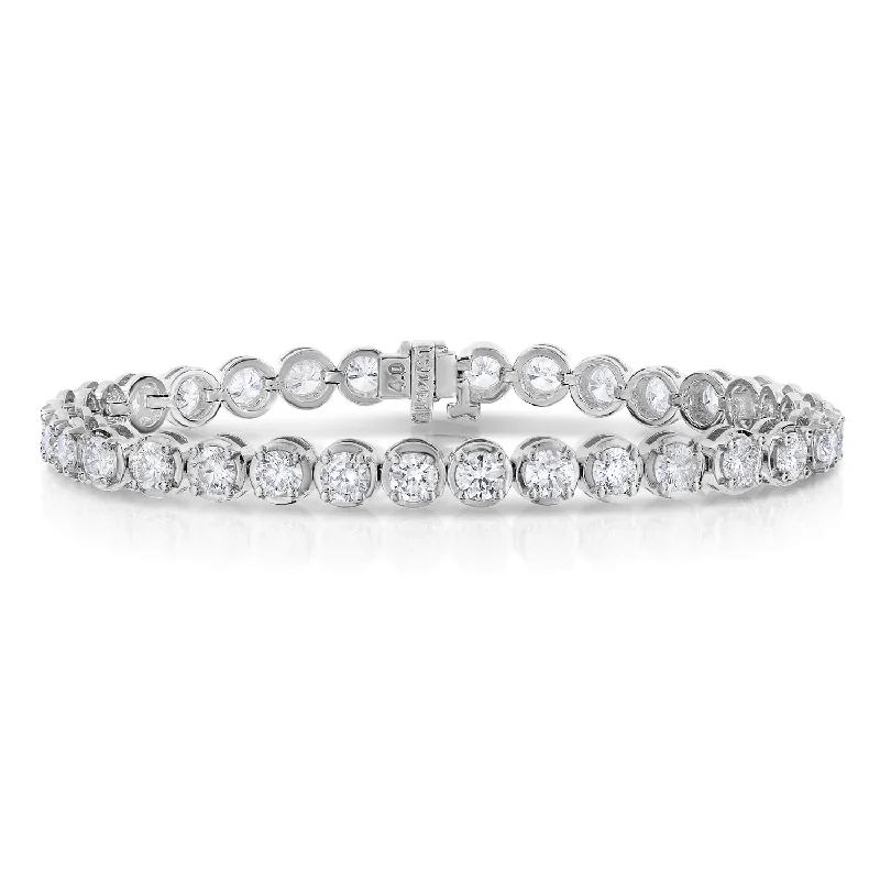 Grab Exquisite Jewelry At The Lowest Prices 8 cttw I1-I2 Certified Diamond Bracelet 14K White Gold K-L Tennis Round 7 Inch Grab Exquisite Jewelry At The Lowest Prices 8 cttw I1-I2 Certified Diamond Bracelet 14K White Gold K-L Tennis Round 7 Inch