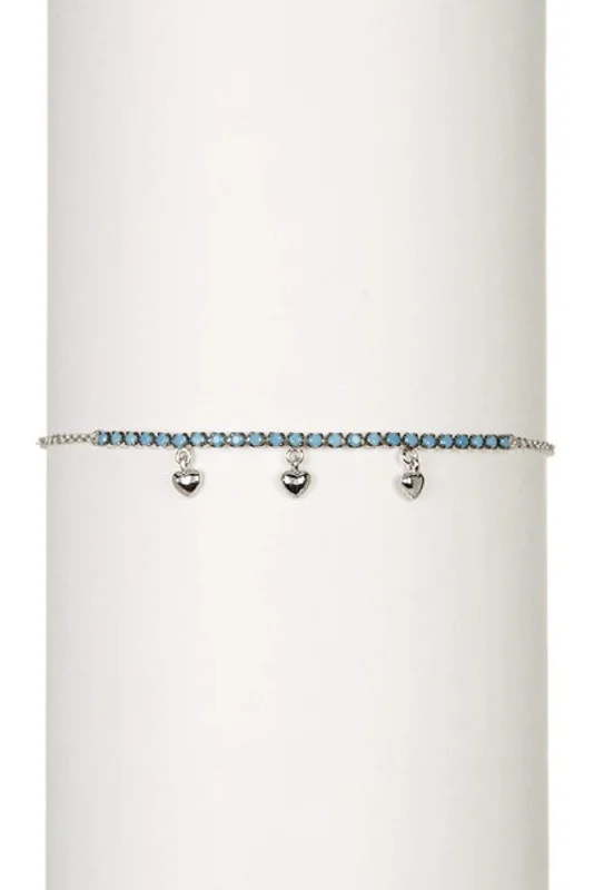 Exclusive Jewelry Discounts – Shop Now For Savings Adornia Turquoise Hanging Hearts Bracelet silver