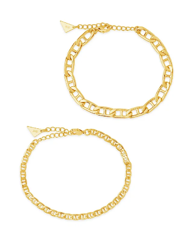 Handcrafted Jewelry Sale – Unique Designs At Low Prices Anchor Chain Bracelet Set of 2 Handcrafted Jewelry Sale – Unique Designs At Low Prices Anchor Chain Bracelet Set of 2
