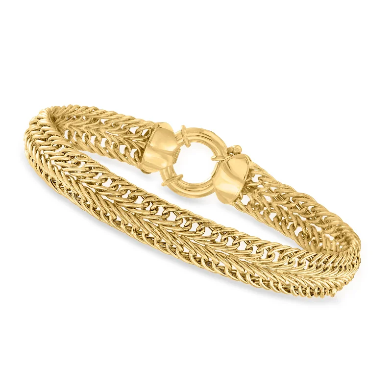 Affordable Luxury Jewelry For Every Occasion Canaria 10kt Yellow Gold Flat Wheat-Link Bracelet Affordable Luxury Jewelry For Every Occasion Canaria 10kt Yellow Gold Flat Wheat-Link Bracelet