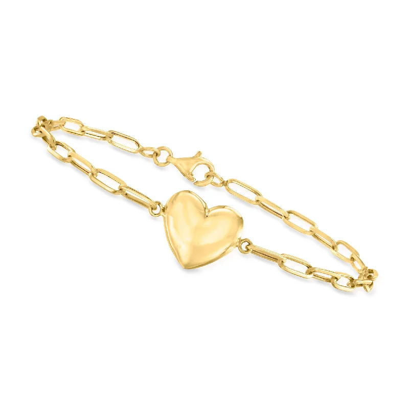 Last Chance To Grab Your Favorite Jewelry At A Discount Canaria 10kt Yellow Gold Heart Paper Clip Link Bracelet Last Chance To Grab Your Favorite Jewelry At A Discount Canaria 10kt Yellow Gold Heart Paper Clip Link Bracelet