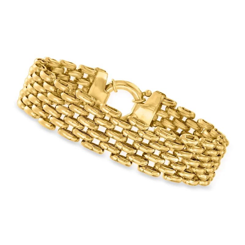Discounted Jewelry For A Glamorous Look Canaria 10kt Yellow Gold Panther-Link Bracelet Discounted Jewelry For A Glamorous Look Canaria 10kt Yellow Gold Panther-Link Bracelet