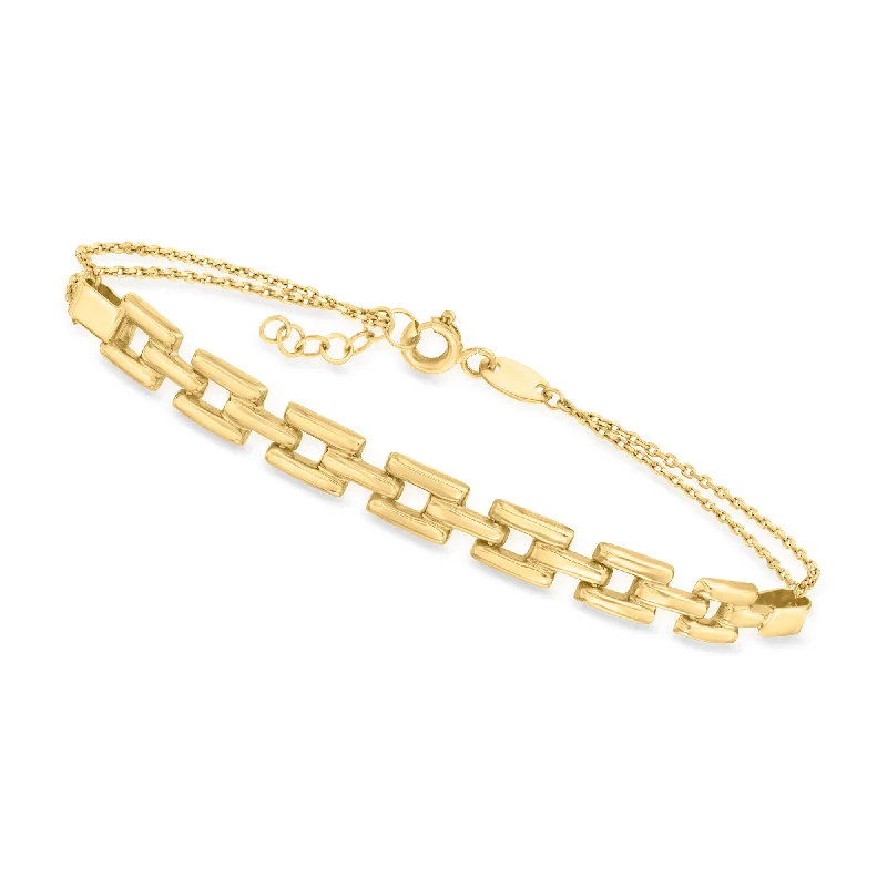 Fashion-Forward Jewelry At Incredible Prices Canaria 10kt Yellow Gold Panther-Link Centerpiece Bracelet Fashion-Forward Jewelry At Incredible Prices Canaria 10kt Yellow Gold Panther-Link Centerpiece Bracelet