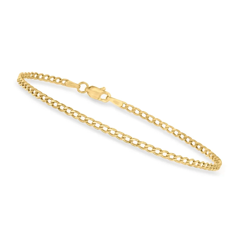Breathtaking Jewelry, Breathtaking Prices Canaria 2.3mm 10kt Yellow Gold Curb-Link Bracelet Breathtaking Jewelry, Breathtaking Prices Canaria 2.3mm 10kt Yellow Gold Curb-Link Bracelet